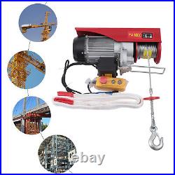 1Ton 2200LBS Electric Wire Cable Hoist Winch Crane Lift with wired Remote Control