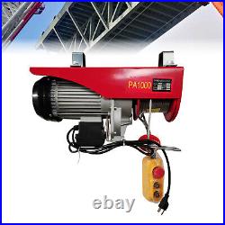 1Ton 2200LBS Electric Wire Cable Hoist Winch Crane Lift with wired Remote Control