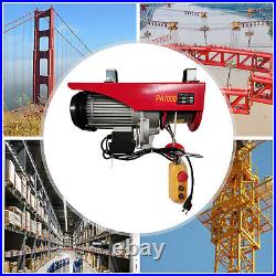 1Ton 2200LBS Electric Wire Cable Hoist Winch Crane Lift with wired Remote Control