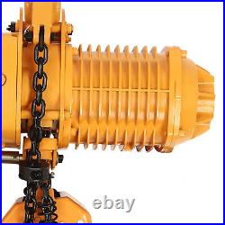 1Ton Electric Chain Hoist Single Phrase with10FT Double Chain Lifting 110V 2204LBS