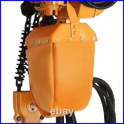 1Ton Electric Chain Hoist Single Phrase with10FT Double Chain Lifting 110V 2204LBS
