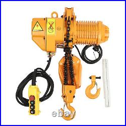 1Ton Electric Chain Hoist Winch withG80 Chain 110V Wired Remote Controller 2204LBS