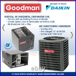 2.5 Ton 14 SEER Goodman Air Conditioner GSX140301 + Build Your Own Coil Kit AC