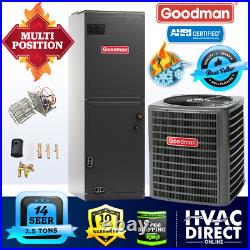 2.5 Ton 14 SEER Goodman Heat Pump A/C System FREE TXV & Backup Heat Strip/Kit
