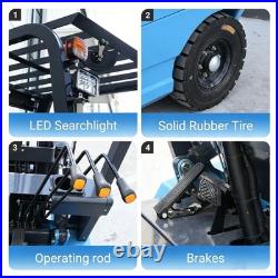 2.5Ton Electric Forklift Rated With60V 70Ah Charger Side Shift Load Lifter New