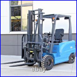 2.5Ton Electric Forklift Rated With60V 70Ah Charger Side Shift Load Lifter New