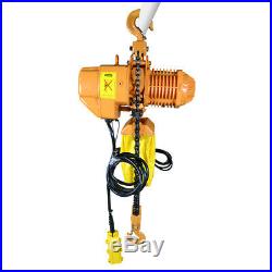 2 Ton Electric Chain Hoist 4400LB Electric Crane Hoist Double Chain 220V 3 Phase