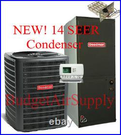 2 ton 14 SEER 410 Goodman A/C System GSX14024+ARUF29B14 +25ft LineSet+HeatStrip