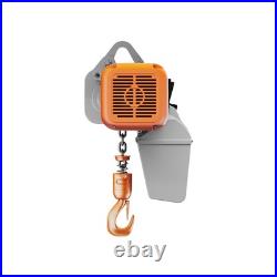 2 ton Electric Chain Hoist 1 Speed 208240V 3ø 60HZ 16ft G100 Nickel Duty H4/M5