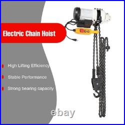 2200 LBS/ 1 Ton Electric Chain Hoist Single Phase Hoist Crane 10 FT Chain 110V
