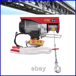 2200LB Electric Wire Cable Hoist Winch Crane 1 Ton Hoist Remote Control PA1000