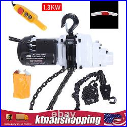 2200LBS/ 1 Ton Electric Chain Hoist Single Phase Hoist Crane 10 FT Chain 110V