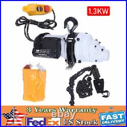 2200LBS/ 1 Ton Electric Chain Hoist Single Phase Hoist Crane 10 FT Chain 110V