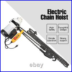 2200LBS/ 1 Ton Electric Chain Hoist Single Phase Hoist Crane 10 FT Chain 110V