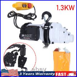 2200LBS/ 1 Ton Electric Chain Hoist Single Phase Hoist Crane 10 FT Chain 110V