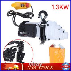 2200LBS/ 1 Ton Electric Chain Hoist Single Phase Hoist Crane 10 FT Chain 110V