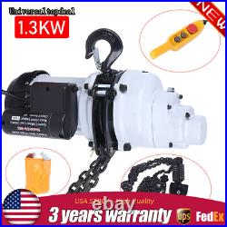 2200LBS/ 1 Ton Electric Chain Hoist Single Phase Hoist Crane 10 FT Chain 110V
