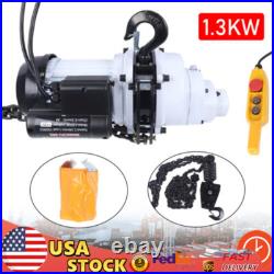 2200LBS/ 1 Ton Electric Chain Hoist Single Phase Hoist Crane 10 FT Chain 110V