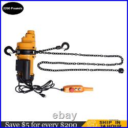 2200LBS/ 1 Ton Electric Chain Hoist Single Phase Hoist Crane 10 FT Chain 110V US