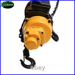 2200LBS/ 1 Ton Electric Chain Hoist Single Phase Hoist Crane 10 FT Chain 110V US