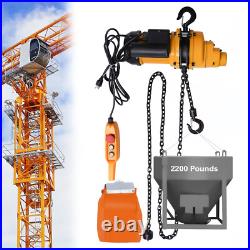 2200LBS/ 1 Ton Electric Chain Hoist Single Phase Hoist Crane 10 FT Chain 110V US