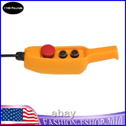 2200LBS/ 1 Ton Electric Chain Hoist Single Phase Hoist Crane 10 FT Chain 110V US