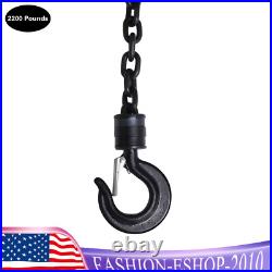 2200LBS/ 1 Ton Electric Chain Hoist Single Phase Hoist Crane 10 FT Chain 110V US