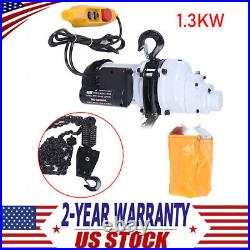 2200LBS/1 Ton Electric Chain Hoist Single Phase Hoist Crane 10FT Chain 110V New