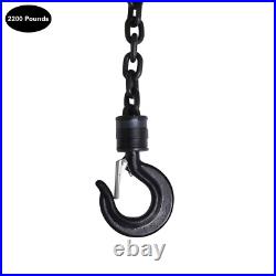 2200lbs/1 Ton Electric Chain Hoist Single Phase Hoist Crane & 10 FT Chain Kit 2200lbs/1 Ton Electric Chain Hoist Single Phase Hoist Crane & 10 FT Chain Kit
