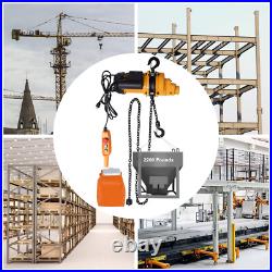 2200lbs/1 Ton Electric Chain Hoist Single Phase Hoist Crane & 10 FT Chain Kit 2200lbs/1 Ton Electric Chain Hoist Single Phase Hoist Crane & 10 FT Chain Kit