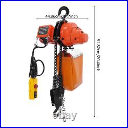 2200lbs/1Ton Electric Chain Hoist Chain Crane Hoist 3m/9.84ft Lifting