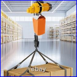 2200lbs/1Ton Electric Chain Hoist Single Phase Double Chain Crane Hoist 13' Lift