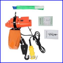 2200lbs Electric Chain Hoist Single Phase Crane Hoist 10ft Lifting 110V/60Hz