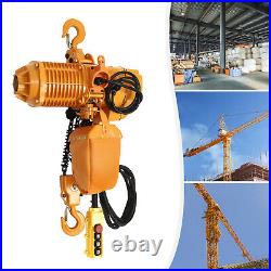 2204lbs / 1 Ton 110V Electric Chain Crane Hoist Crane Lift Winch Single Phrase