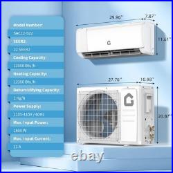 24,000 BTU Ductless Air Conditioner, Heat Pump Mini Split 220V 2 Ton Withkit, WiFi