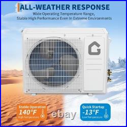 24,000 BTU Ductless Air Conditioner, Heat Pump Mini Split 220V 2 Ton Withkit, WiFi