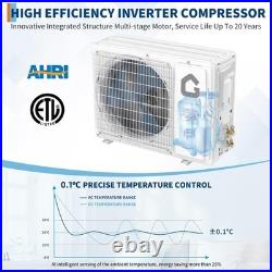 24,000 BTU Ductless Air Conditioner, Heat Pump Mini Split 220V 2 Ton Withkit, WiFi