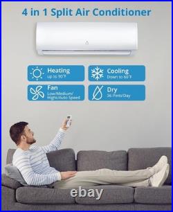 24 SEER2 Air Conditioner AC Unit & Heat Pump 9000 BTU Ductless Mini Split US