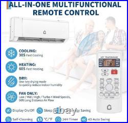 24000 BTU Ductless Air Conditioner, Heat Pump Mini Split 230V 2 Ton Withkit, WiFi