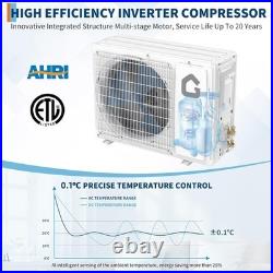 24000 BTU Ductless Air Conditioner, Heat Pump Mini Split 230V 2 Ton Withkit, WiFi