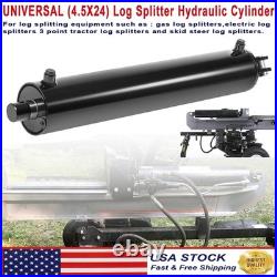 26-27 Ton Log Splitter Hydraulic Cylinder, 4.5 Bore x 24 Stroke, 3500-PSI