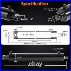 26-27 Ton Log Splitter Hydraulic Cylinder, 4.5 Bore x 24 Stroke, 3500-PSI