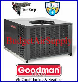 3.5 Ton 16 seer Goodman HEAT PUMP MULTI POSITION Package Unit GPH1642M41+Heat+