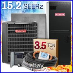 3.5 Ton Goodman Heat Pump Split System R32 Central Air Conditioner 15.2 SEER2 3.5 Ton Goodman Heat Pump Split System R32 Central Air Conditioner 15.2 SEER2