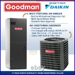 3 Ton 14 SEER Goodman AC Split System Optional Electric Heat Builder Kit