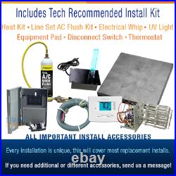 3 Ton 16 SEER Goodman Heat Pump A/C System Replacement Flush Install Kit