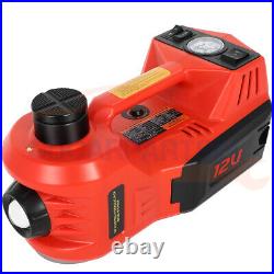 3 Ton Automatic Electric Car Jack Lift 155-450mm & Impact Wrench & Inflator Pump