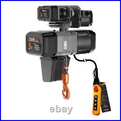3 Ton Electric Chain Hoist withTrolley 1 Speed, 208240V / 440480V 3ø 60Hz 30ft