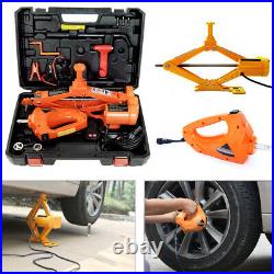 3 Ton Electric Hydraulic Floor Jack Lift+Electric Impact Wrench Car Van US Stock