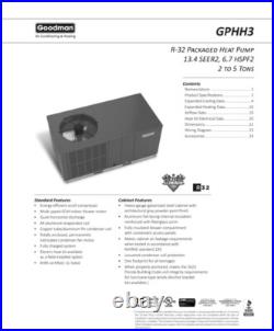 3 Ton HEAT PUMP Package Unit Goodman 13.4 SEER2 Central Air Conditioner Kit 3 Ton HEAT PUMP Package Unit Goodman 13.4 SEER2 Central Air Conditioner Kit